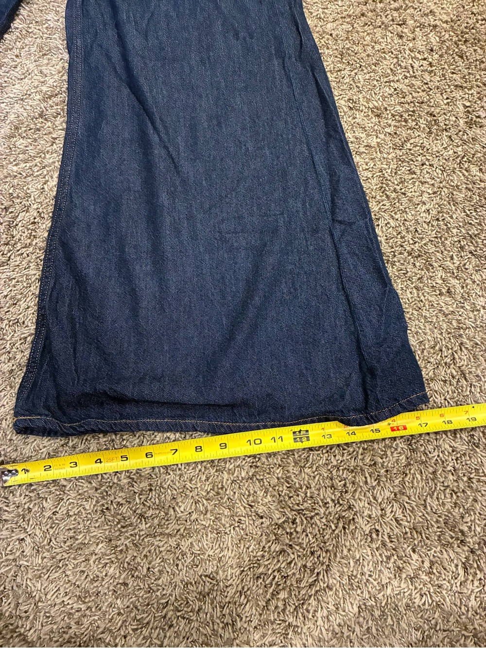 GAP Wide-Leg Dark Blue Denim Jeans Superlight Palazzo - Picture 15 of 16